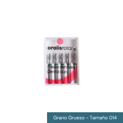 Fresas Diamante Balón de Rugby 830 FG 19 mm Oralis (5 uds)