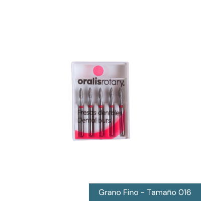 Fresas Diamante Balón de Rugby 830 FG 19 mm Oralis (5 uds)