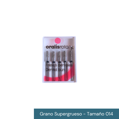 Fresas Diamante Cilíndrica 835L FG 19 mm Oralis (5 uds)