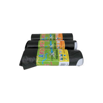 Bolsas de Basura Negras con Autocierre 55x55 cm G.80 30 L