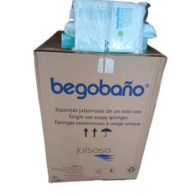 Caja de esponjas Begobaño con 3.000 unidades – formato profesional para higiene diaria – AlvaMarket.