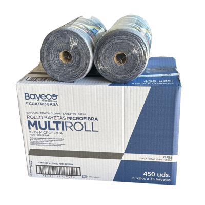 Rollo Bayetas Microfibra Bayeco MULTIROLL – Azul o Gris