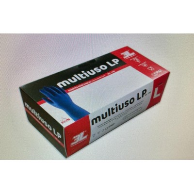 Guantes de Látex sin polvo Azul Multiuso LP BL 3L Internacional 20 mm. (50 uds) (Talla: M)