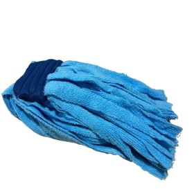 Fregona industrial de rizo largo azul 250g de microfibra para limpieza profesional – AlvaMarket.