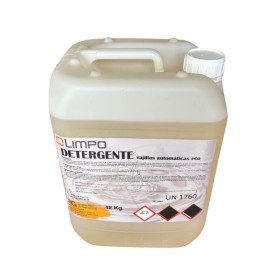Detergente para lavavajillas automáticos, garrafa de 12 kg con gran poder desengrasante y protección contra la cal.
