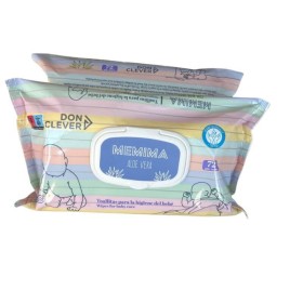 Toallitas húmedas para bebés  Aloe Vera - Dermatológicamente testadas para piel sensible.