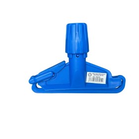 Pinza de fregona industrial azul – Vista frontal para limpieza profesional.