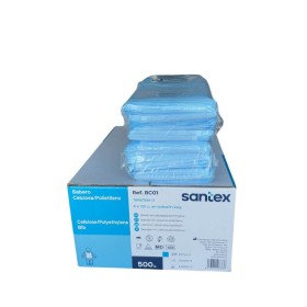 Caja completa de 500 baberos desechables Santex (4 bolsas de 125 uds).