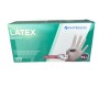 Guantes de látex sin polvo Cuatrogasa talla XL (9-10) – estuche de 100 guantes desechables.