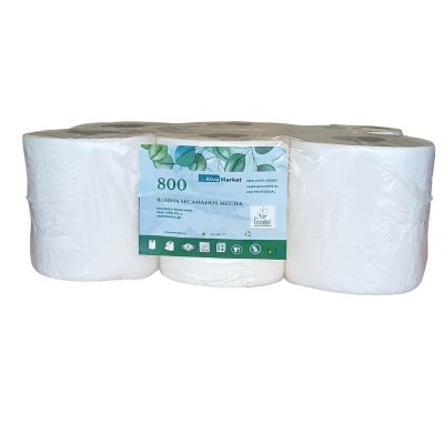 Bobina Secamanos 800 Mecha 2 Capas Pack 6 Rollos