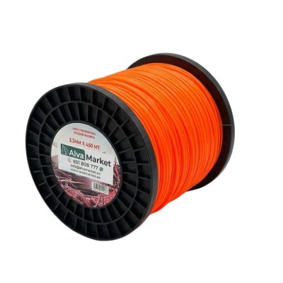 Hilo desbrozadora redondo 3,3 mm en bobina de 450 metros de alta resistencia AlvaMarket