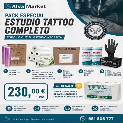 Packs de Higiene y Suministros para Tattoos
