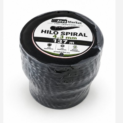 Hilo de Desbrozadora Spiral 4,3 mm – Bobina 137 m – Línea Profesional Alva Market