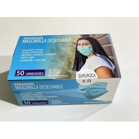 Mascarilla Quirúrgica Sanamask Adulto Tipo IIR Azul Fabricada en España