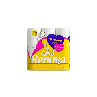 Papel Higiénico Doméstico  3 Capas Skin Care Renova (60 uds)
